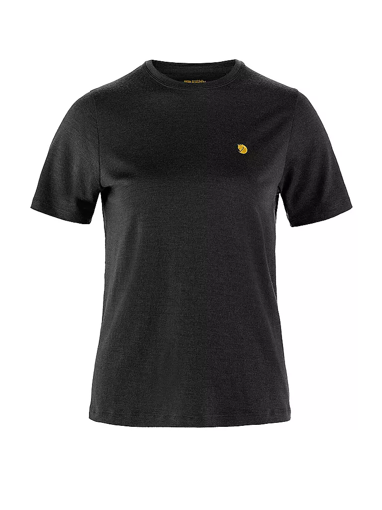 FJÄLLRÄVEN | T-shirt femme Bergtagen Merino 190 | Noir