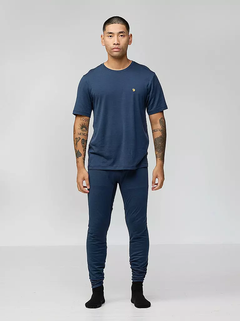 FJÄLLRÄVEN | T-shirt homme Bergtagen Merino 190 | Bleu foncé