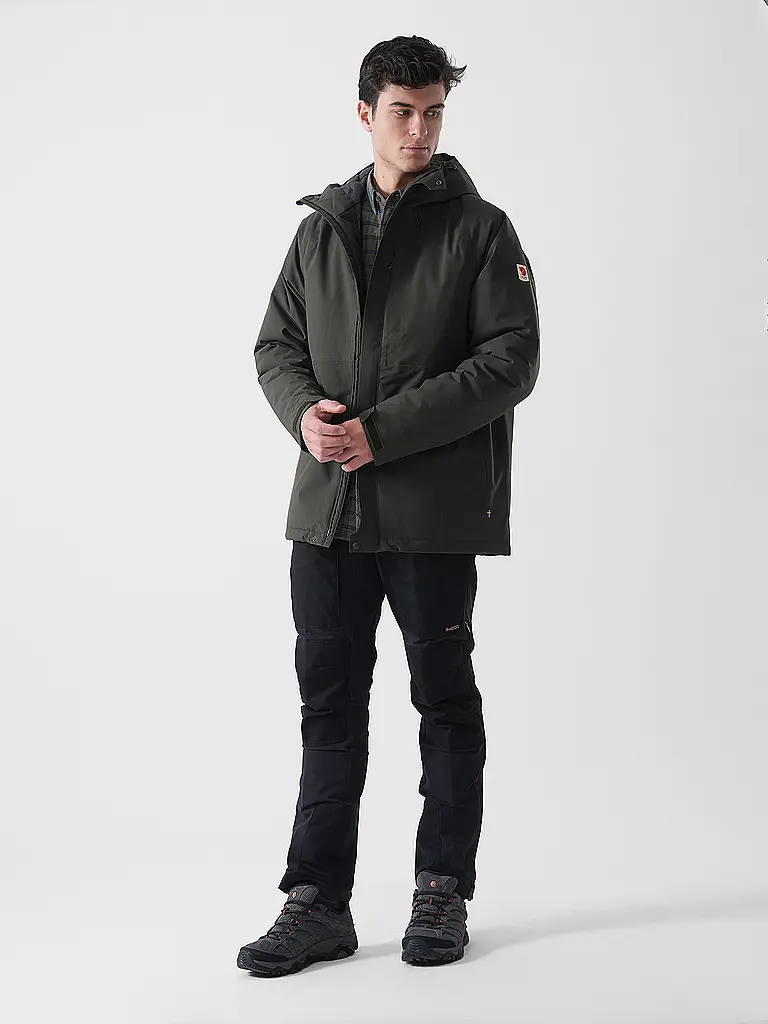 FJÄLLRÄVEN | Veste d'hiver homme Hydratic Padded Trail | Vert foncé