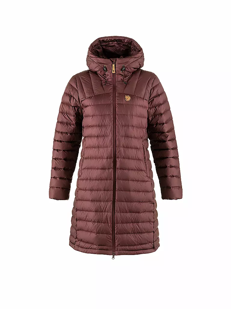FJÄLLRÄVEN | Veste d'hiver pour femme Snow Flake Down Hoodie | Rouge foncé