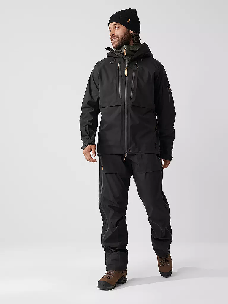 FJÄLLRÄVEN | Veste de randonnée pour homme Keb Eco Shell 3L à capuche | Noir