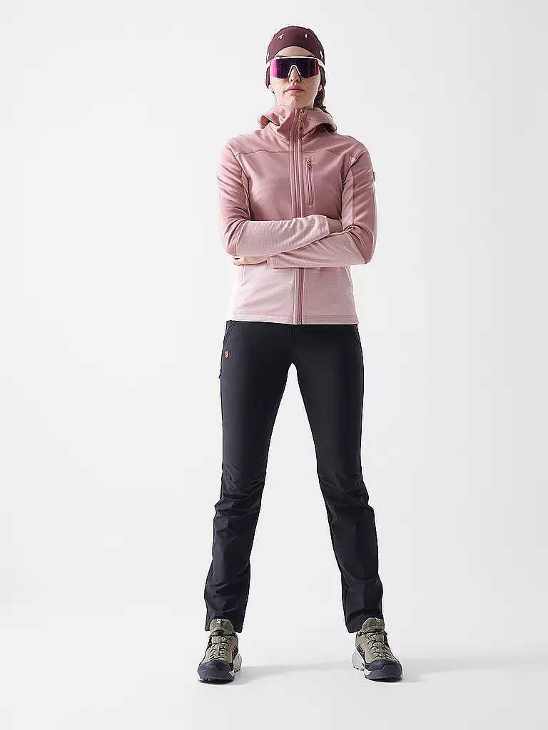 FJÄLLRÄVEN | Veste polaire femme Abisko Trail Hoodie | Rose