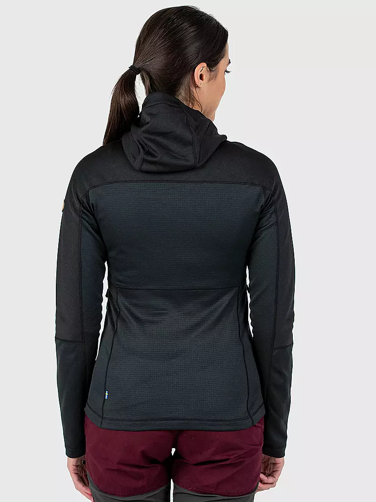 FJÄLLRÄVEN | Veste polaire pour femme Abisko Trail Hoodie | Noir