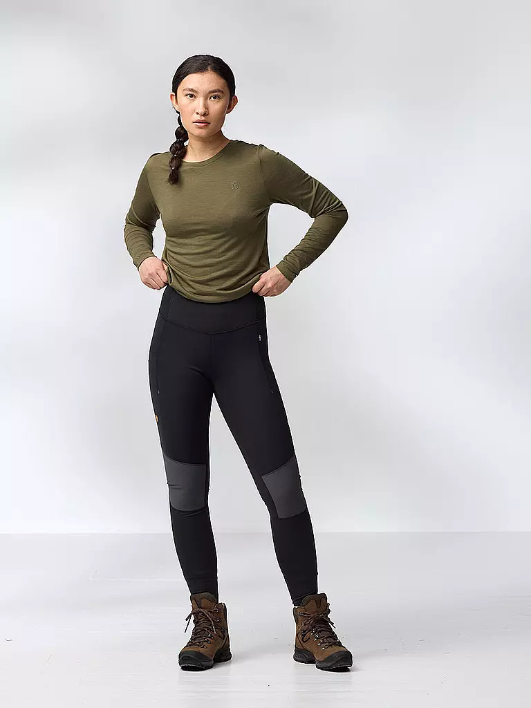 FJÄLLRÄVEN | Wandertight Abisko Värm Trekking pour femmes | Noir