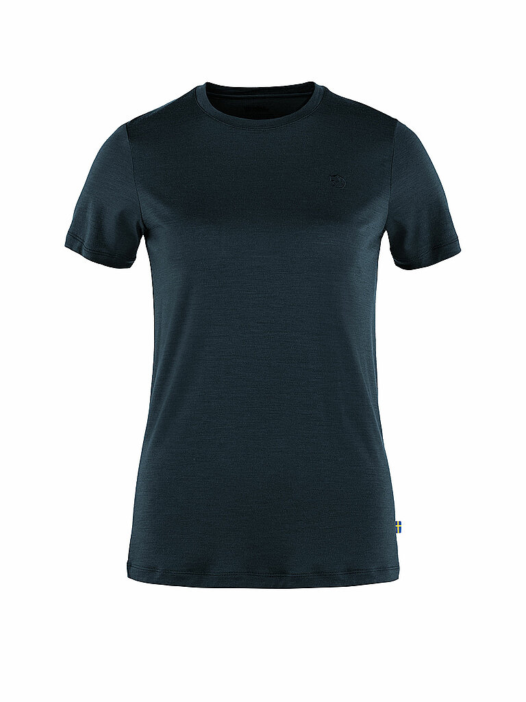 T-shirt Abisko Wool SS W bleu marine M