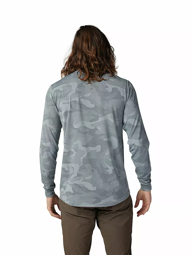 FOX | Herren Radshirt  Langarm-Jersey Ranger TruDri™ | Gris clair