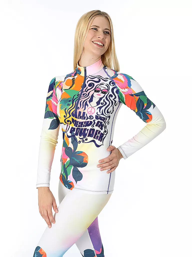 FREISEIN | Damen Unterzieh Zipshirt UpsideDown | Multicolore