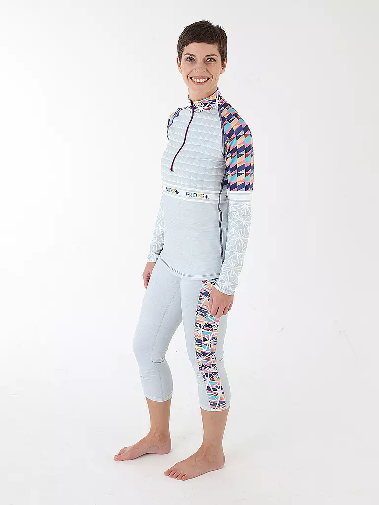 FREISEIN | Sous-pull zippé pour femme Sky Fever | Gris clair
