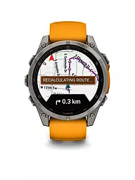 GARMIN | Montre intelligente GPS multisports Fenix 8 Amoled Sapphire 47 mm | Orange