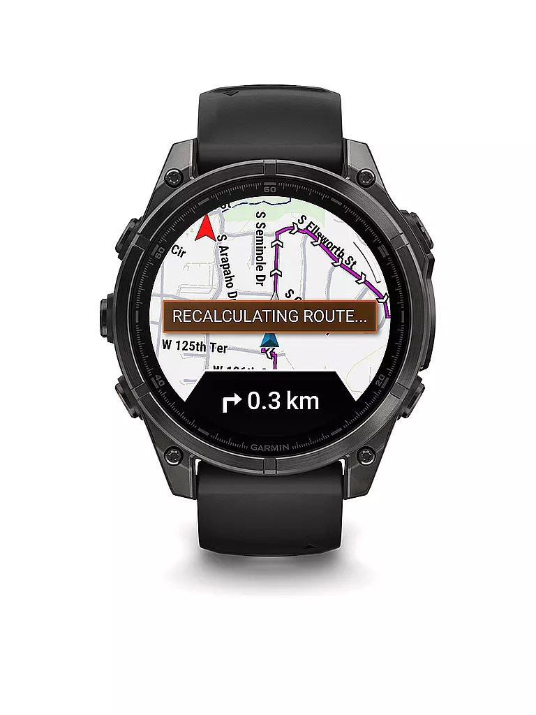 GARMIN | Montre intelligente GPS multisports Fenix 8 Amoled Sapphire 47 mm | Gris