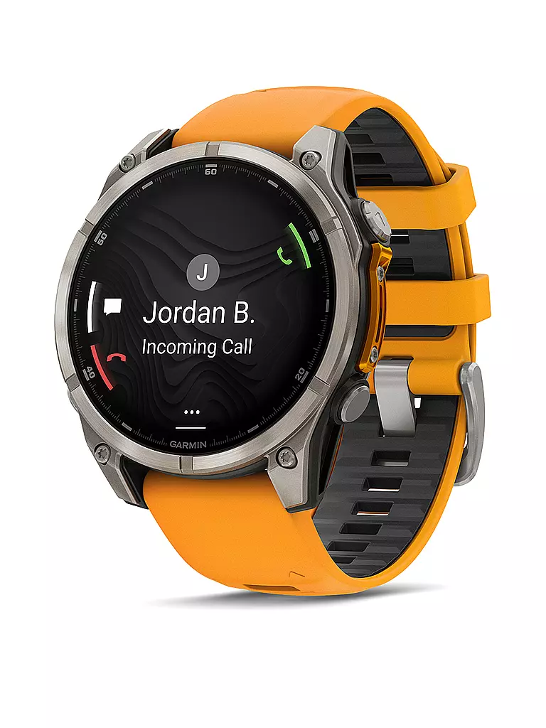GARMIN | Montre intelligente GPS multisports Fenix 8 Amoled Sapphire 47 mm | Orange