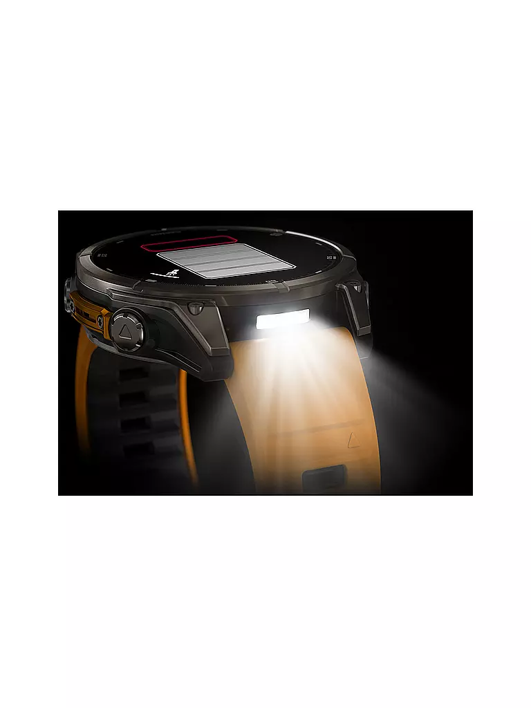 GARMIN | Montre intelligente GPS multisports Fenix 8 Amoled Sapphire 47 mm | Orange