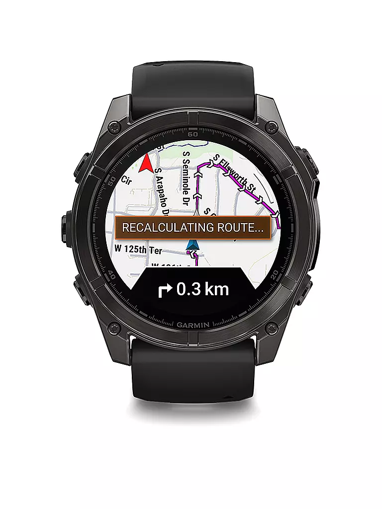 GARMIN | Montre intelligente GPS multisports Fenix 8 Amoled Sapphire 51 mm | Gris