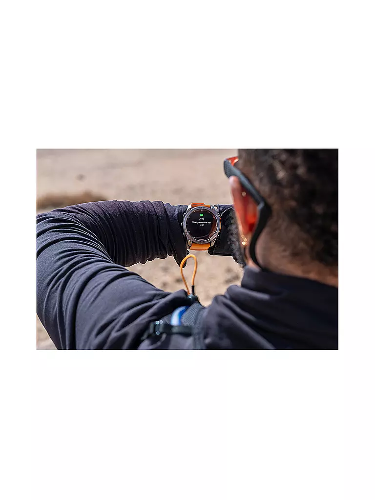 GARMIN | Montre intelligente GPS multisports Fenix 8 Amoled Sapphire 51 mm | Orange