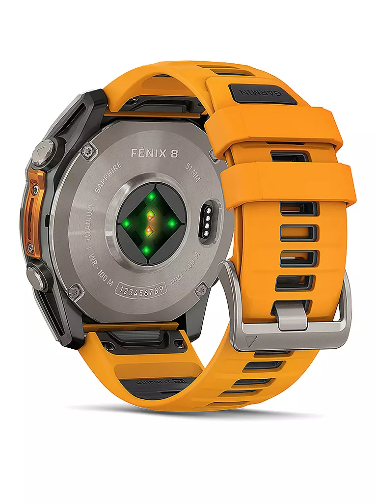 GARMIN | Montre intelligente GPS multisports Fenix 8 Amoled Sapphire 51 mm | 