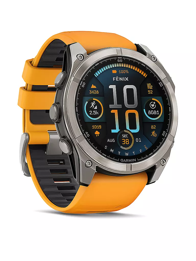 GARMIN | Montre intelligente GPS multisports Fenix 8 Amoled Sapphire 51 mm | 