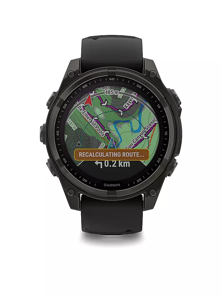 GARMIN | Montre intelligente GPS multisports Fenix 8 Solar Sapphire 47 mm | Gris