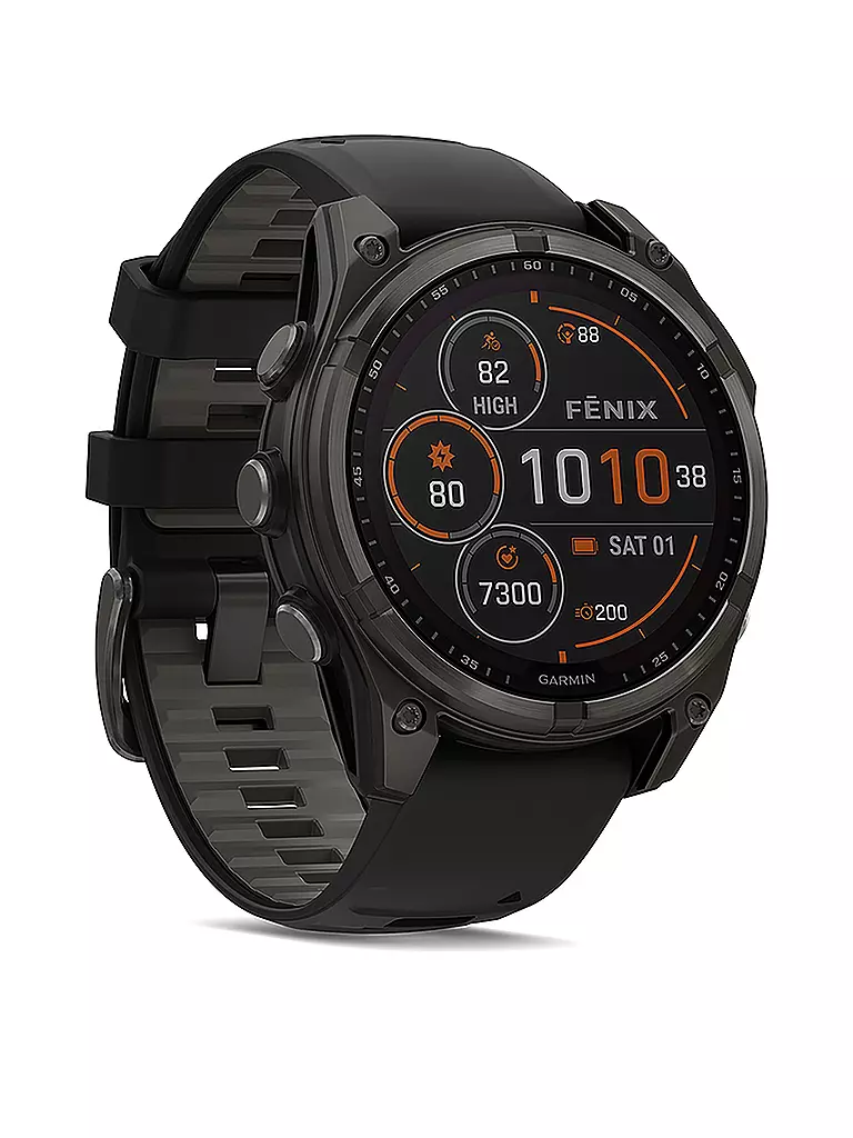 GARMIN | Montre intelligente GPS multisports Fenix 8 Solar Sapphire 47 mm | Gris