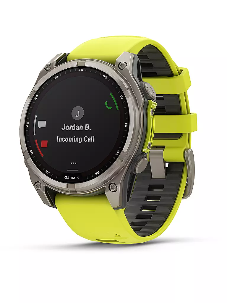 GARMIN | Montre intelligente GPS multisports Fenix 8 Solar Sapphire 47 mm | Orange