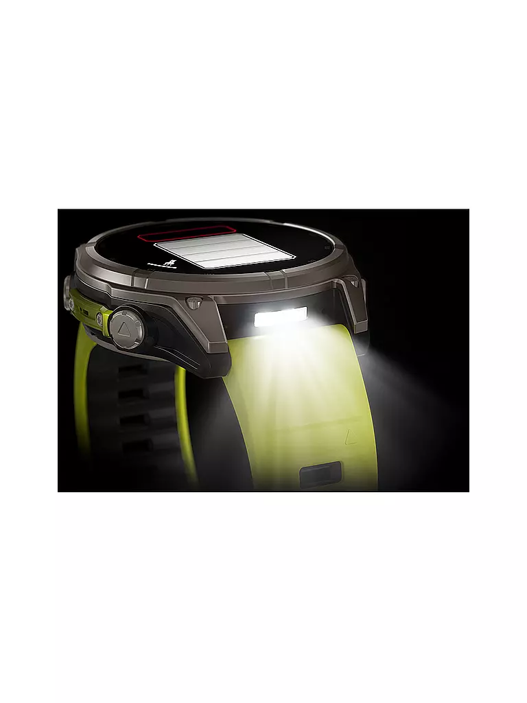 GARMIN | Montre intelligente GPS multisports Fenix 8 Solar Sapphire 47 mm | Orange