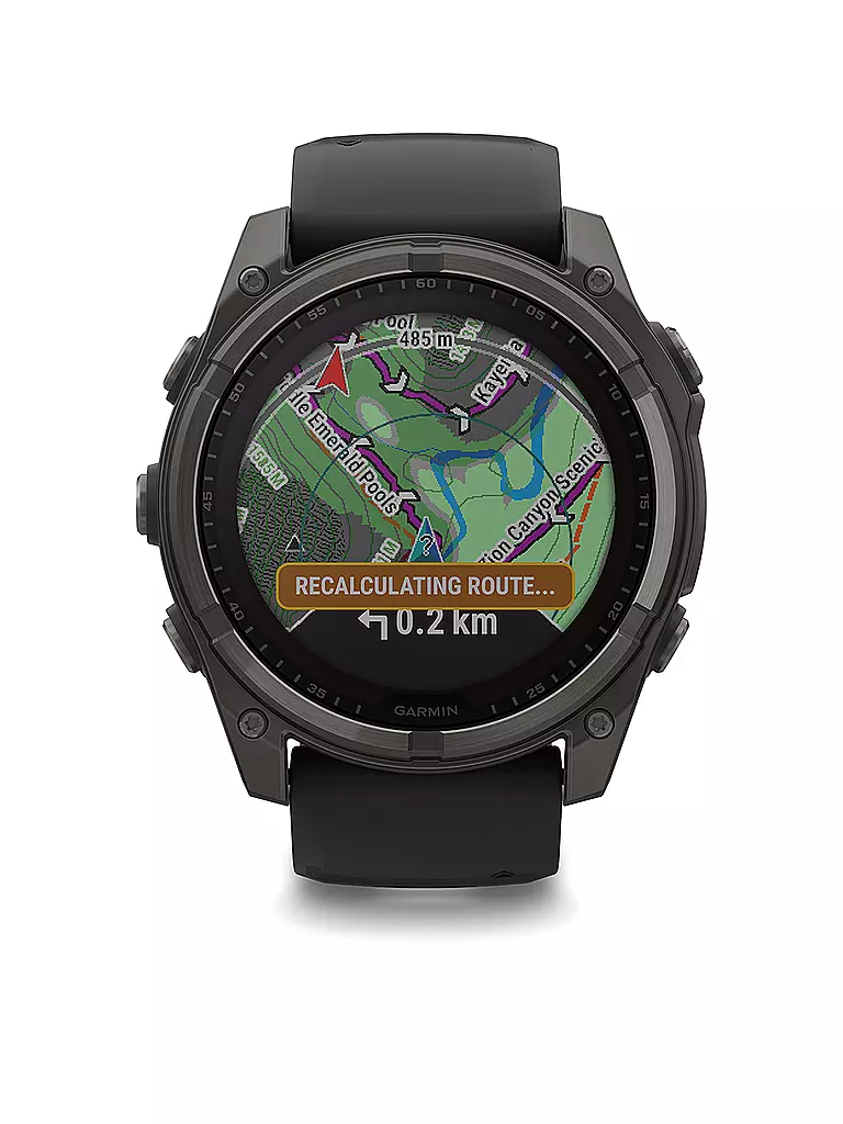 GARMIN | Montre intelligente GPS multisports Fenix 8 Solar Sapphire 51 mm | Gris