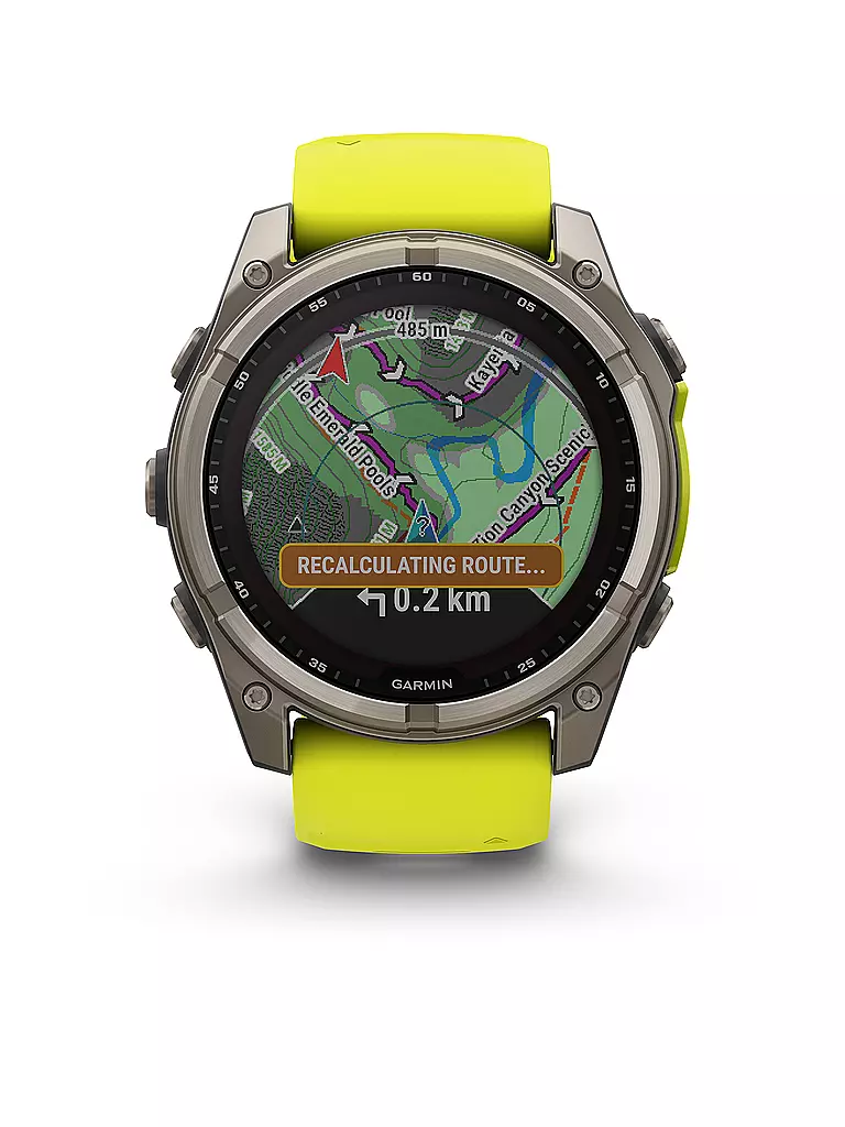 GARMIN | Montre intelligente GPS multisports Fenix 8 Solar Sapphire 51 mm | Orange