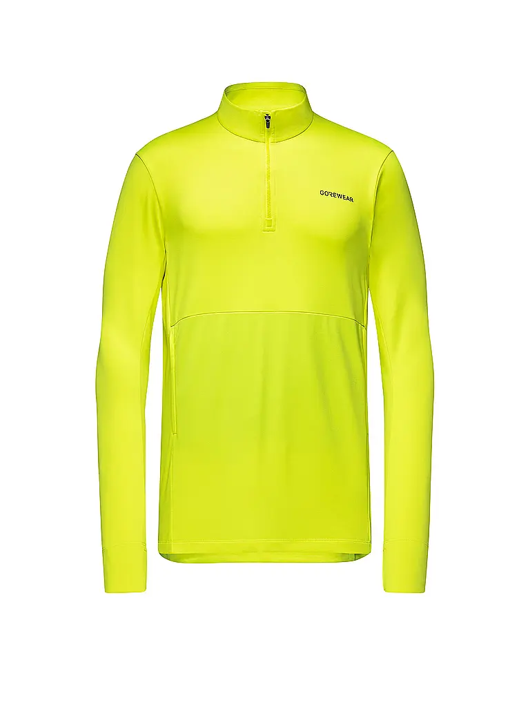 GOREWEAR | Maillot de course thermique 1/4 zip pour homme | Jaune