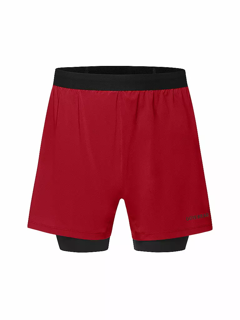 GOREWEAR | Short de course pour homme Concurve 5 2en1 | Rouge