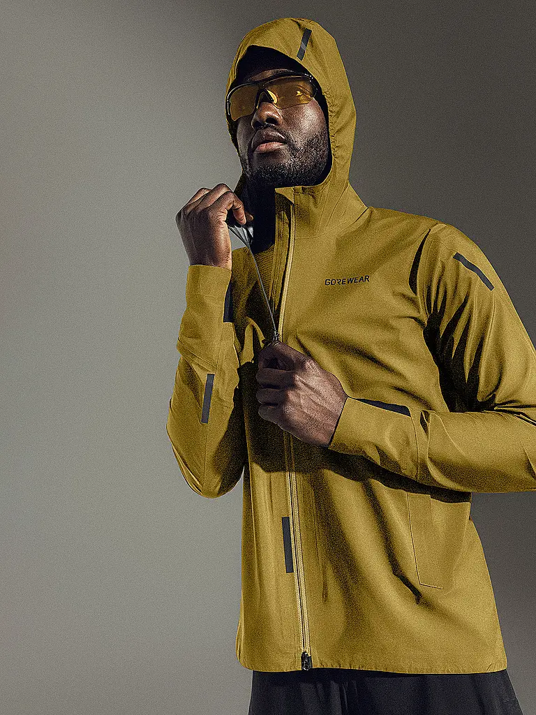 GOREWEAR | Veste de course Concurve Gore-Tex pour homme | Moutarde