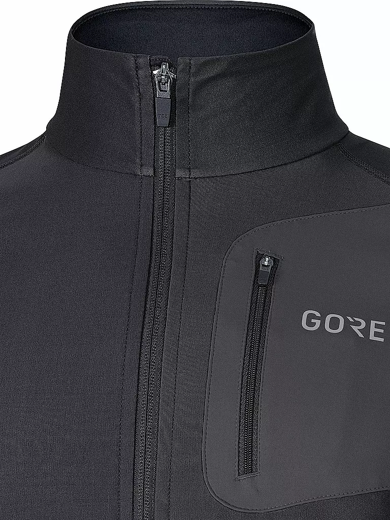 GOREWEAR | Veste de course pour homme R3 Partial GORE® WINDSTOPPER® | Noir