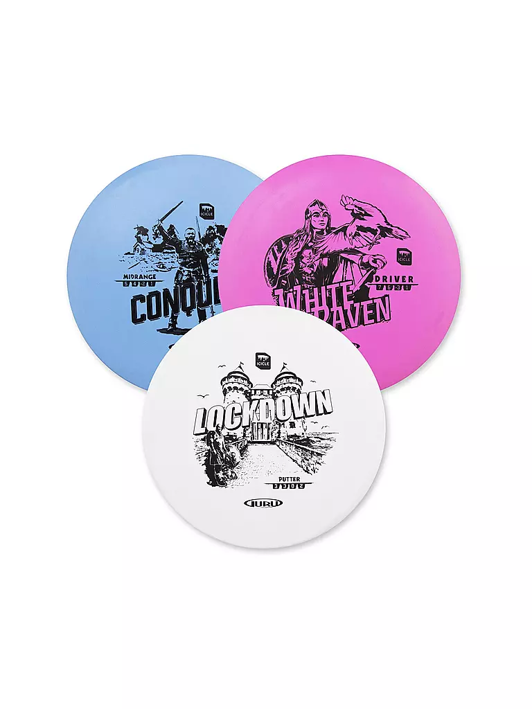 GURU | Kit de démarrage de disc golf, 3 pièces | Multicolore