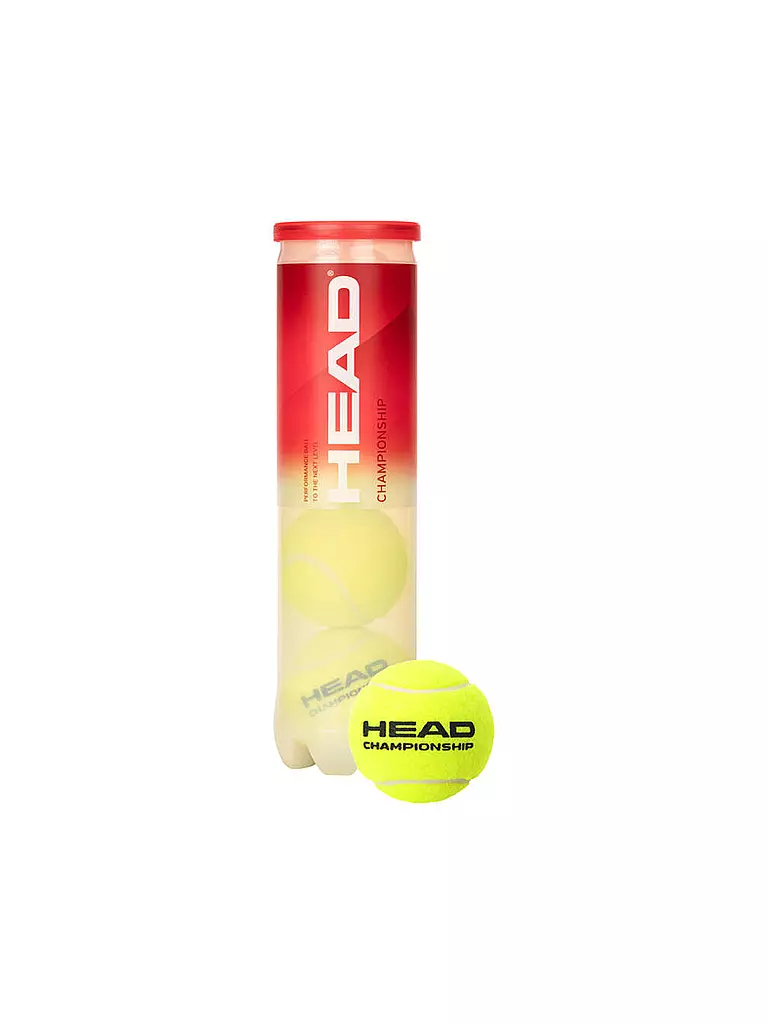 HEAD | Balles de tennis Championship - Lot de 4 | Jaune