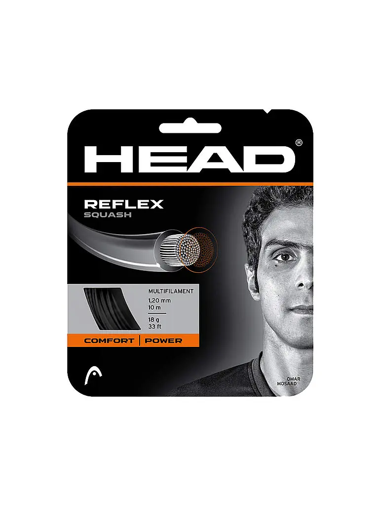 HEAD | Cordes de squash Reflex | Noir