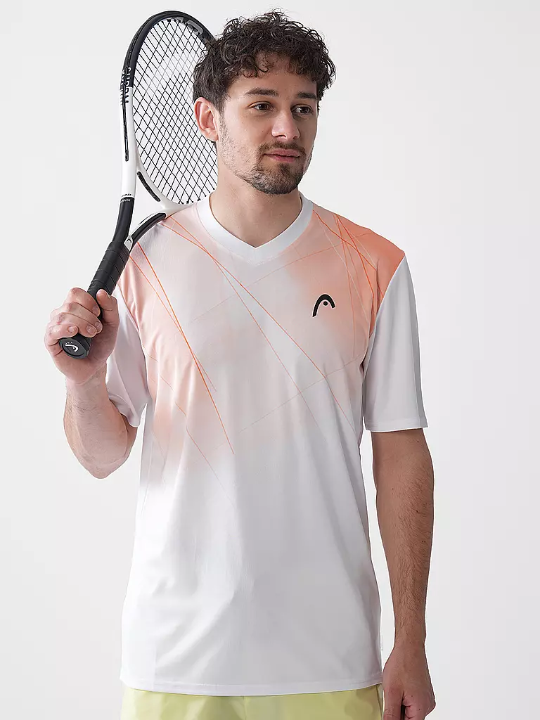 HEAD | T-shirt de tennis Topspin pour hommes | Blanc