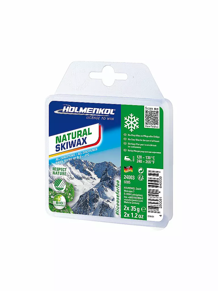 HOLMENKOL | Barre de fart naturel pour skis 1x150g | Aucune couleur
