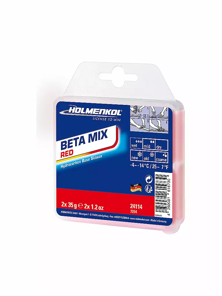 HOLMENKOL | Betamix Weltcup Skiwax Rouge 1x150g | Aucune couleur