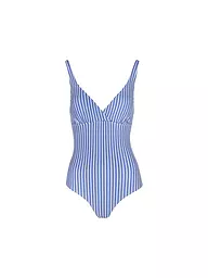 HOT STUFF | Maillot de bain femme col en V | Bleu