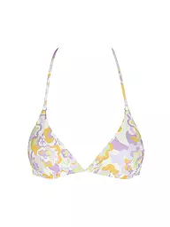 HOT STUFF |  Damen Bikinioberteil Triangel Print | Vert clair