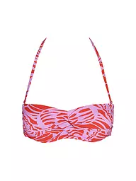 HOT STUFF | Damen Bikinioberteil Bandeau Print | Rouge