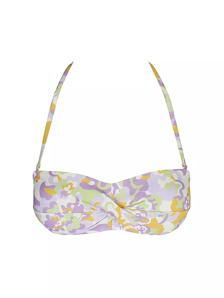 HOT STUFF | Damen Bikinioberteil Bandeau Print | Vert clair
