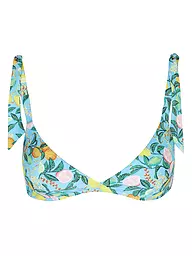 HOT STUFF | Damen Bikinioberteil mit Maschen Print | Bleu clair