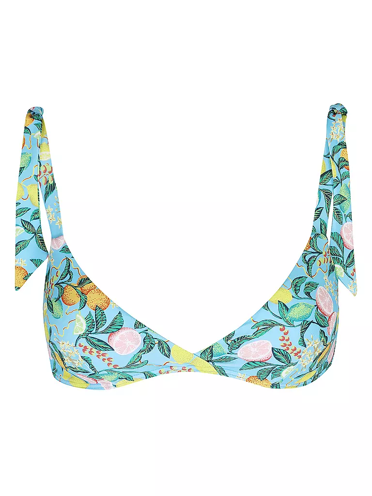 HOT STUFF | Damen Bikinioberteil mit Maschen Print | Bleu clair