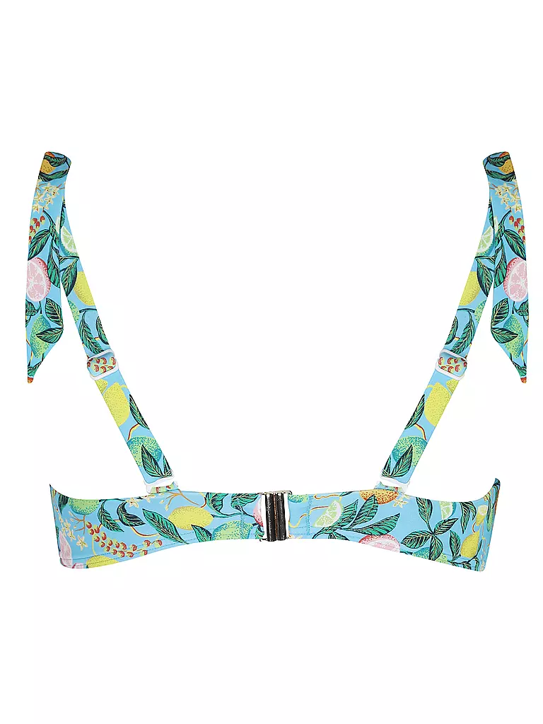 HOT STUFF | Damen Bikinioberteil mit Maschen Print | Bleu clair