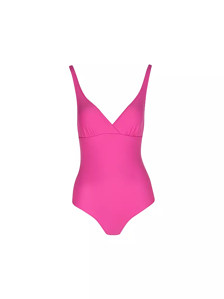 HOT STUFF | Maillot de bain femme col en V | Rose vif