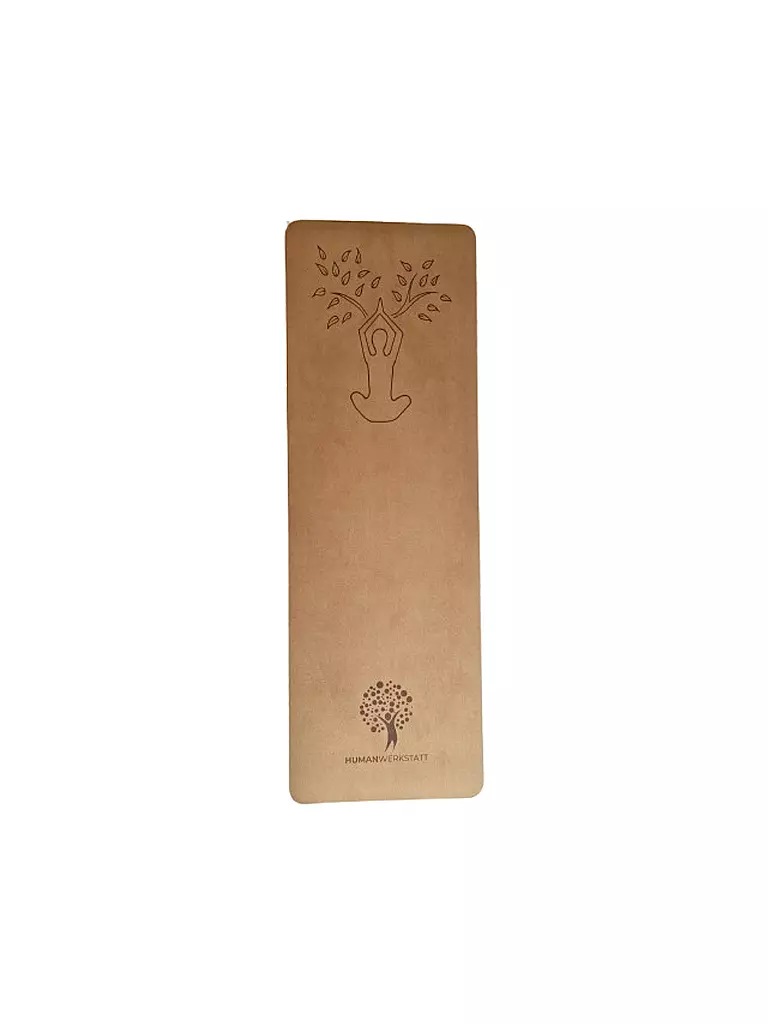 HUMANWERKSTATT | Tapis de yoga en liège souple | Marron clair