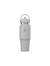 HYDRO FLASK | Gourde de voyage 32oz Wide Mouth avec bouchon à paille flexible | Gris clair