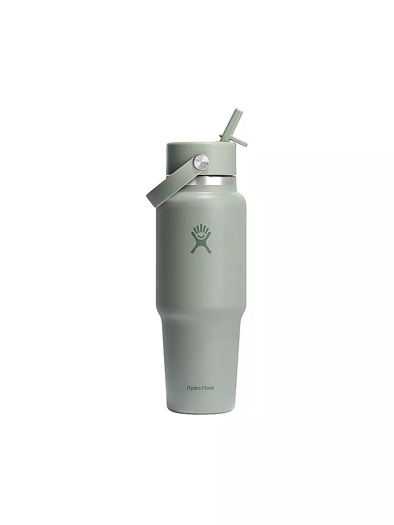 HYDRO FLASK | Bouteille d'eau de voyage à large ouverture 32oz avec bouchon à paille flexible | Olive