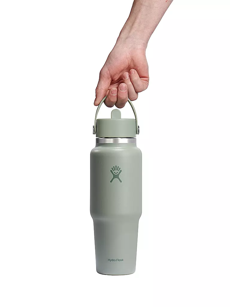 HYDRO FLASK | Bouteille d'eau de voyage à large ouverture 32oz avec bouchon à paille flexible | Olive
