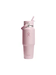 HYDRO FLASK | Gourde de voyage 32oz Wide Mouth avec bouchon à paille flexible | Rose