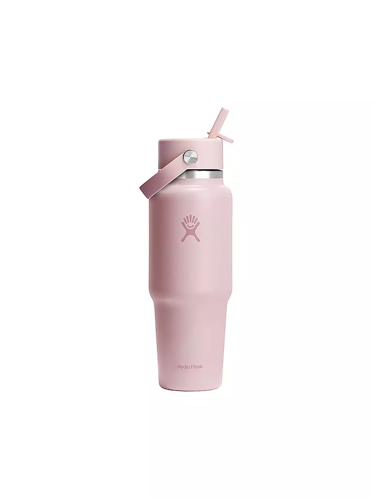 HYDRO FLASK | Gourde de voyage 32oz Wide Mouth avec bouchon à paille flexible | Rose